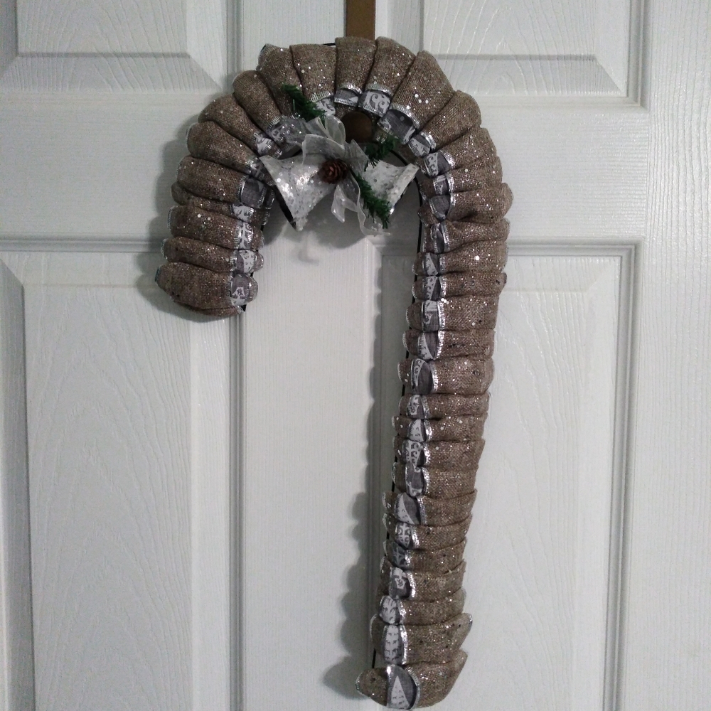 Handmade Candy cane wreath